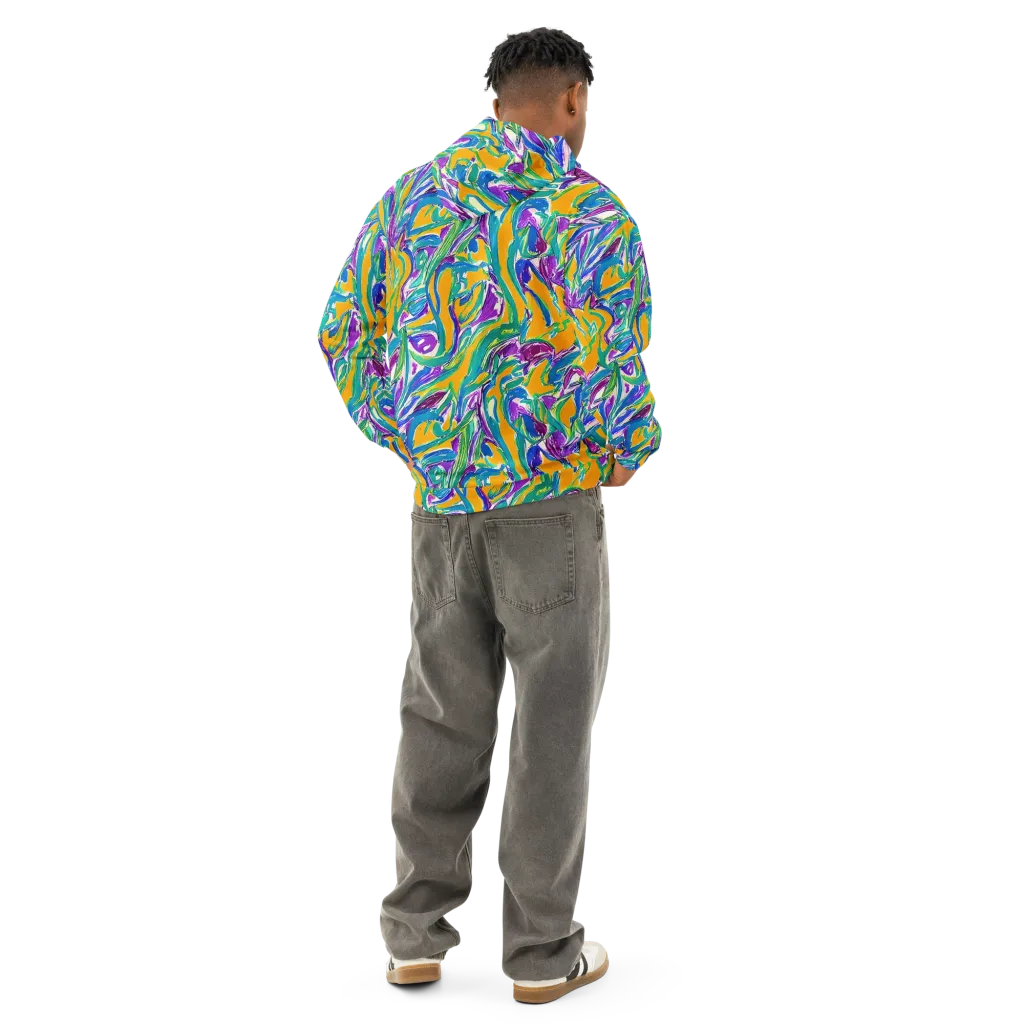 Tropical Voltage on Cotton Hoodie — Back
