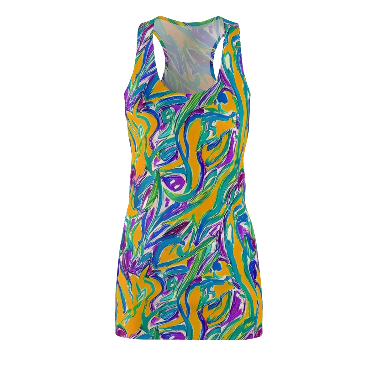 Tropical Voltage on Racerback Dress — Front