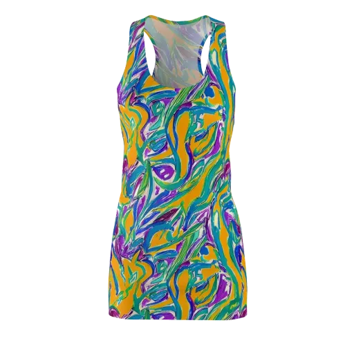 Tropical Voltage on a Racerback Dress