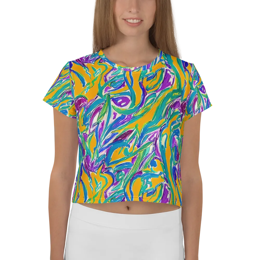 Tropical Voltage on Crop Tee — Front