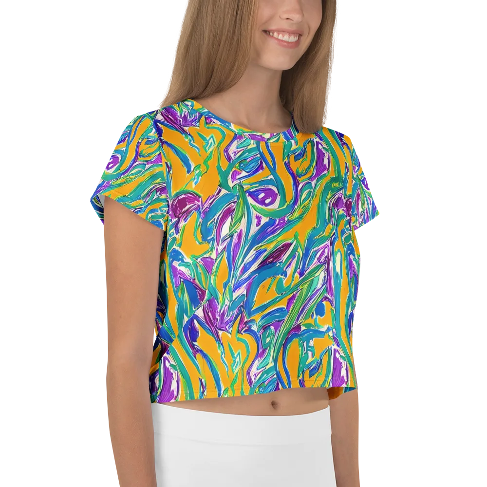 Tropical Voltage on Crop Tee — Right