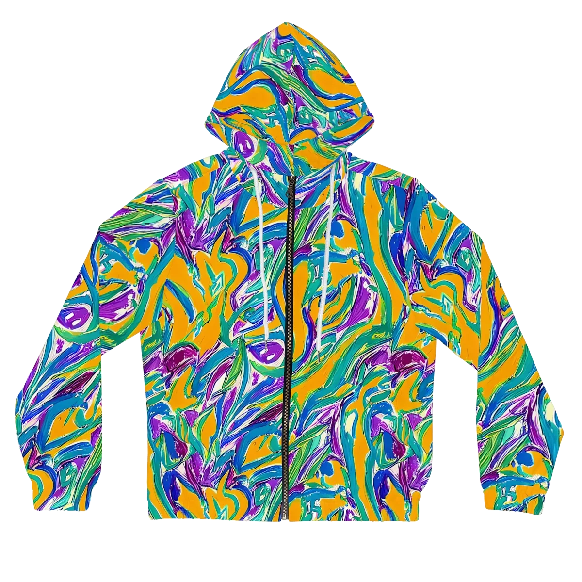 Tropical Voltage on Women's Full-Zip Hoodie — Front