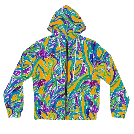 Tropical Voltage on a Women's Full-Zip Hoodie