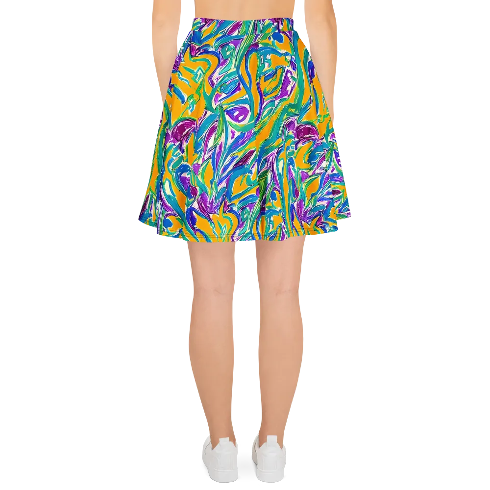 Tropical Voltage on Skater Skirt — Back