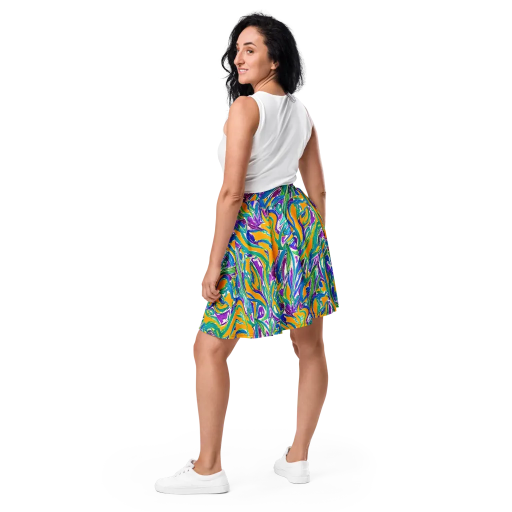 Tropical Voltage on Skater Skirt — Back