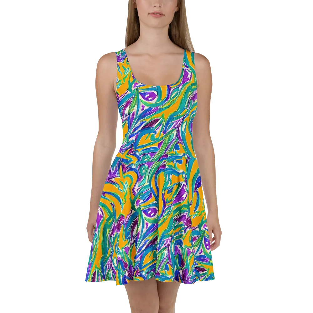Tropical Voltage on Skater Dress — Front
