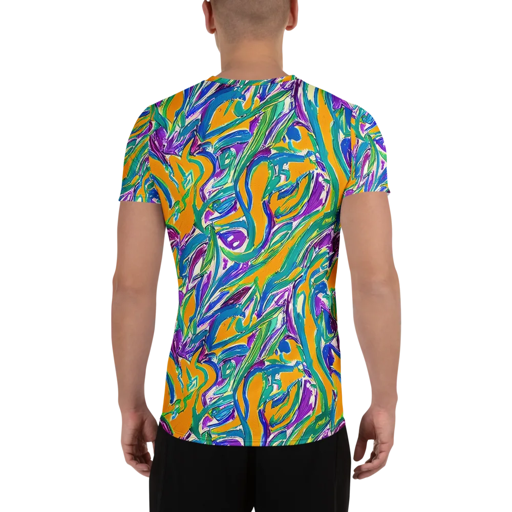 Tropical Voltage on Men's Athletic T-Shirt — Back