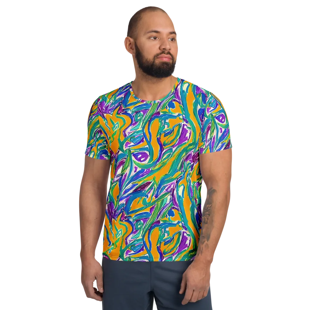 Tropical Voltage on Men's Athletic T-Shirt — Front