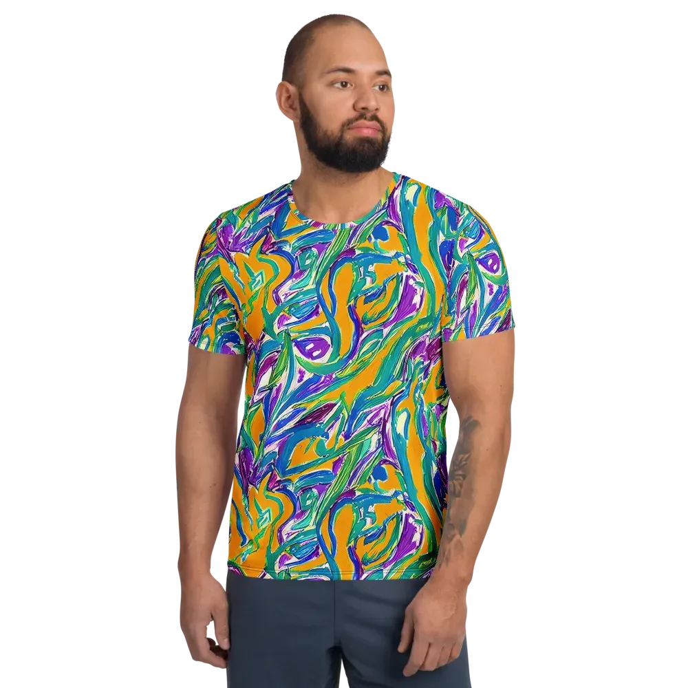 Tropical Voltage on Men's Athletic T-Shirt — Front