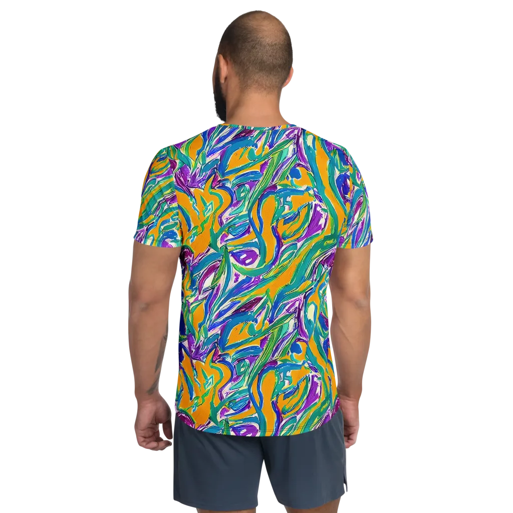 Tropical Voltage on Men's Athletic T-Shirt — Back