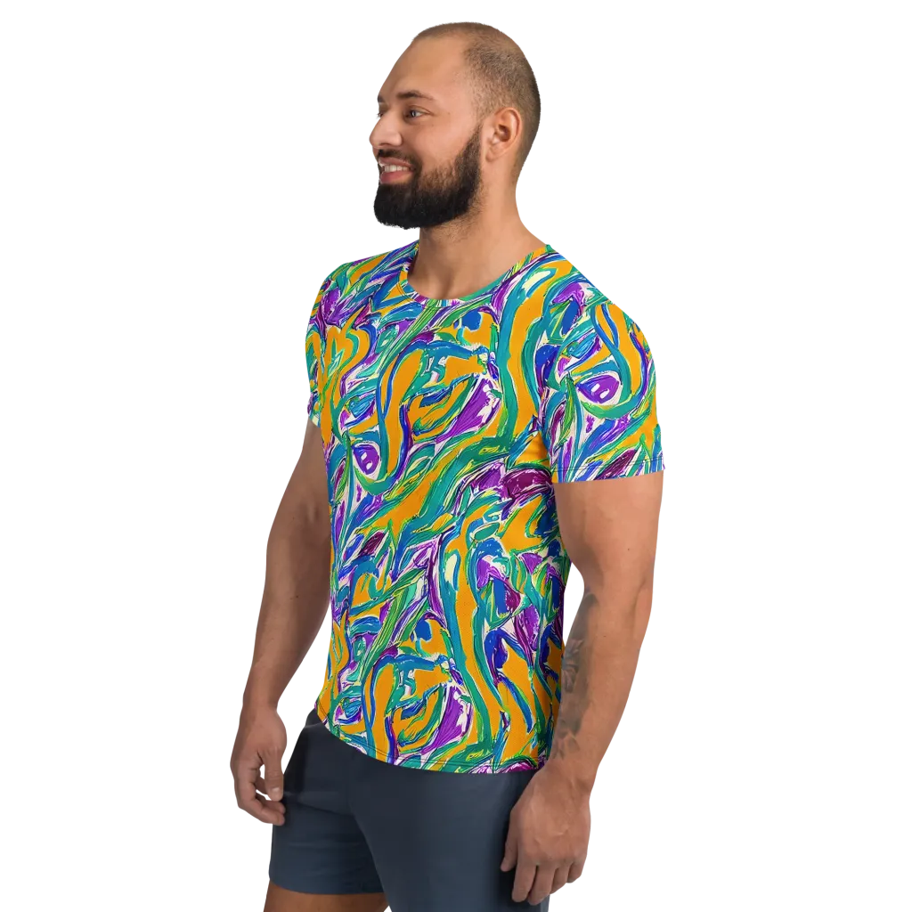 Tropical Voltage on Men's Athletic T-Shirt — Left