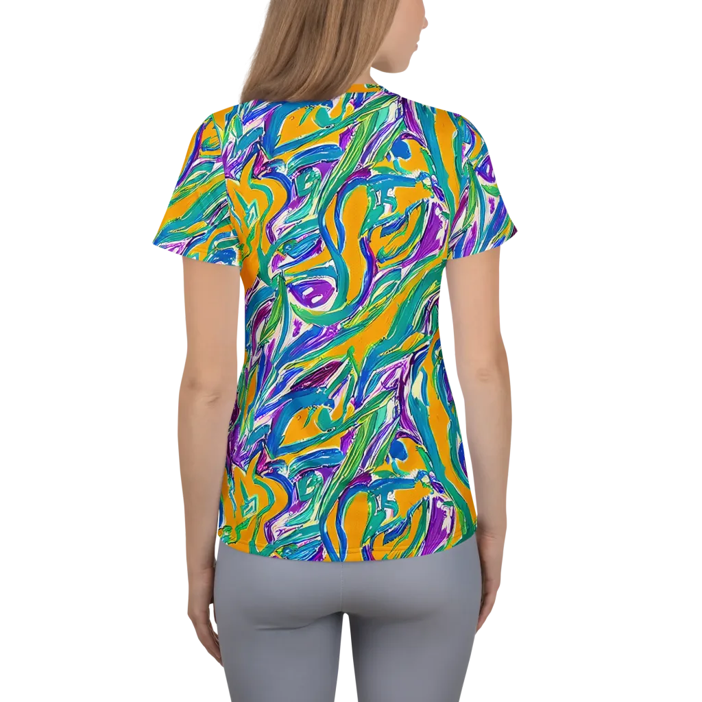 Tropical Voltage on Women's Athletic T-Shirt — Back