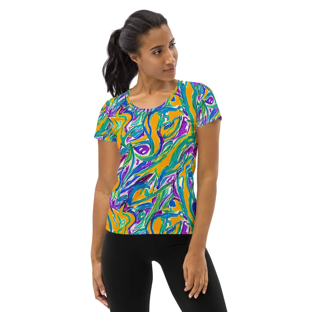 Tropical Voltage on Women's Athletic T-Shirt — Front