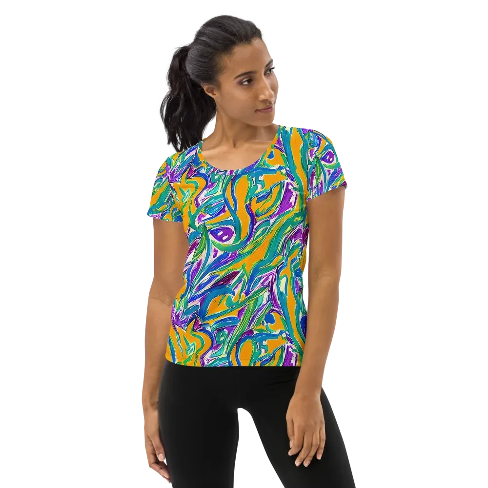 Tropical Voltage on Women's Athletic T-Shirt — Front