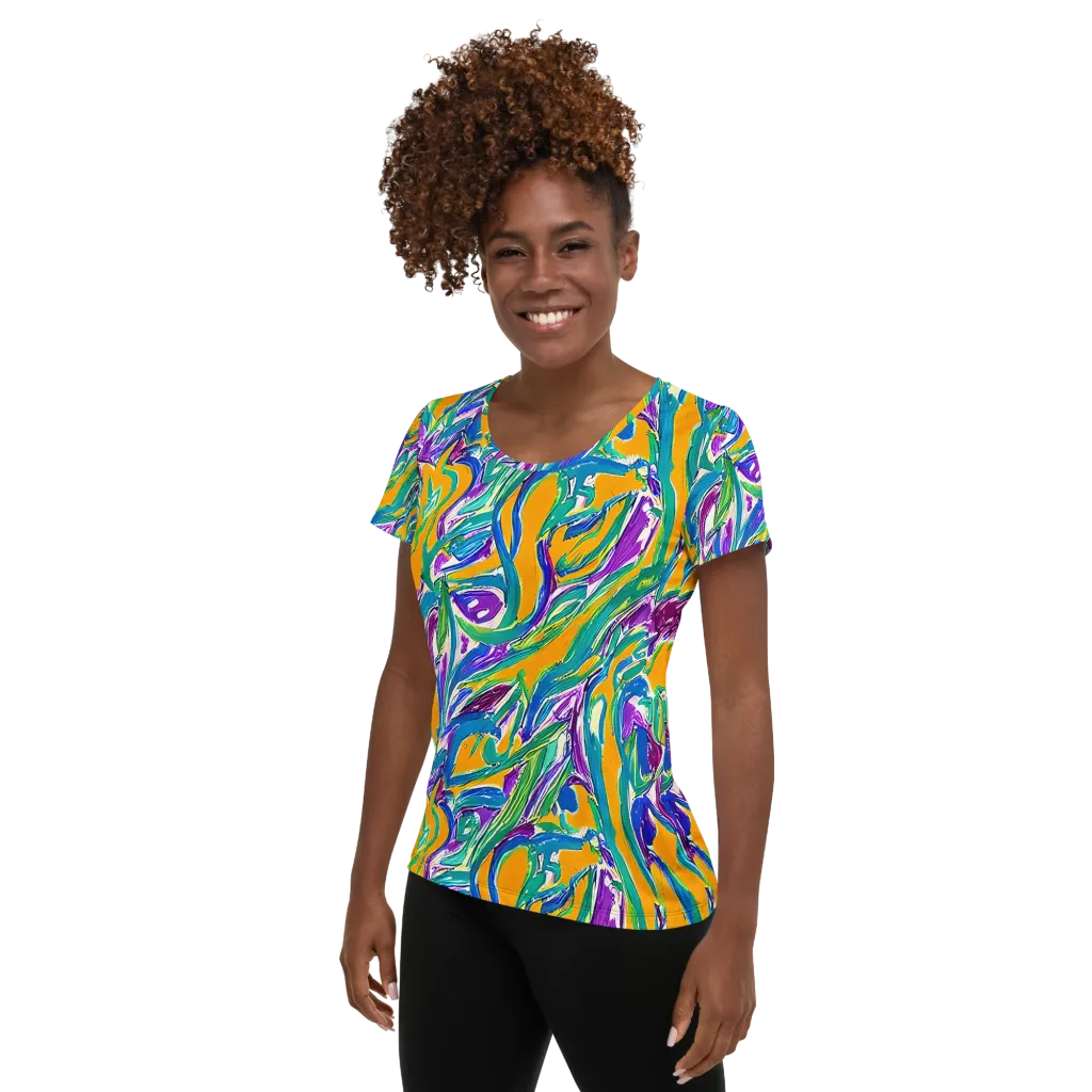 Tropical Voltage on Women's Athletic T-Shirt — Left