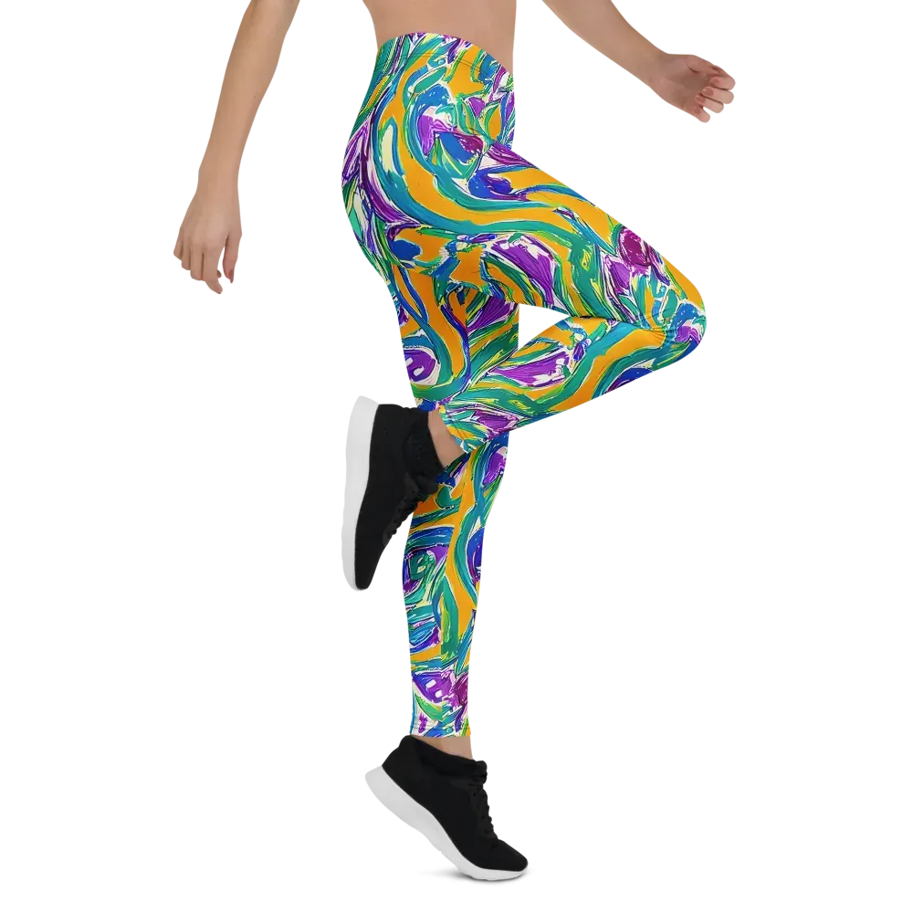 Tropical Voltage on Leggings — Right