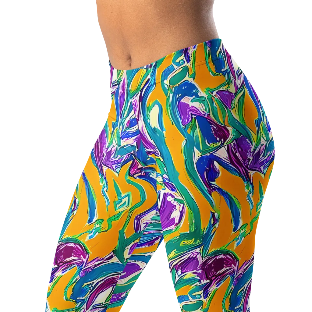 Tropical Voltage on Leggings — Left Front