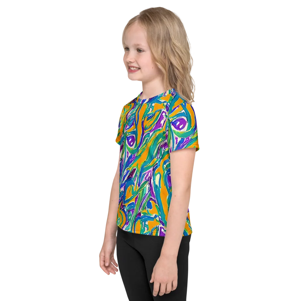 Tropical Voltage on Kids Crew Neck T-Shirt — Left