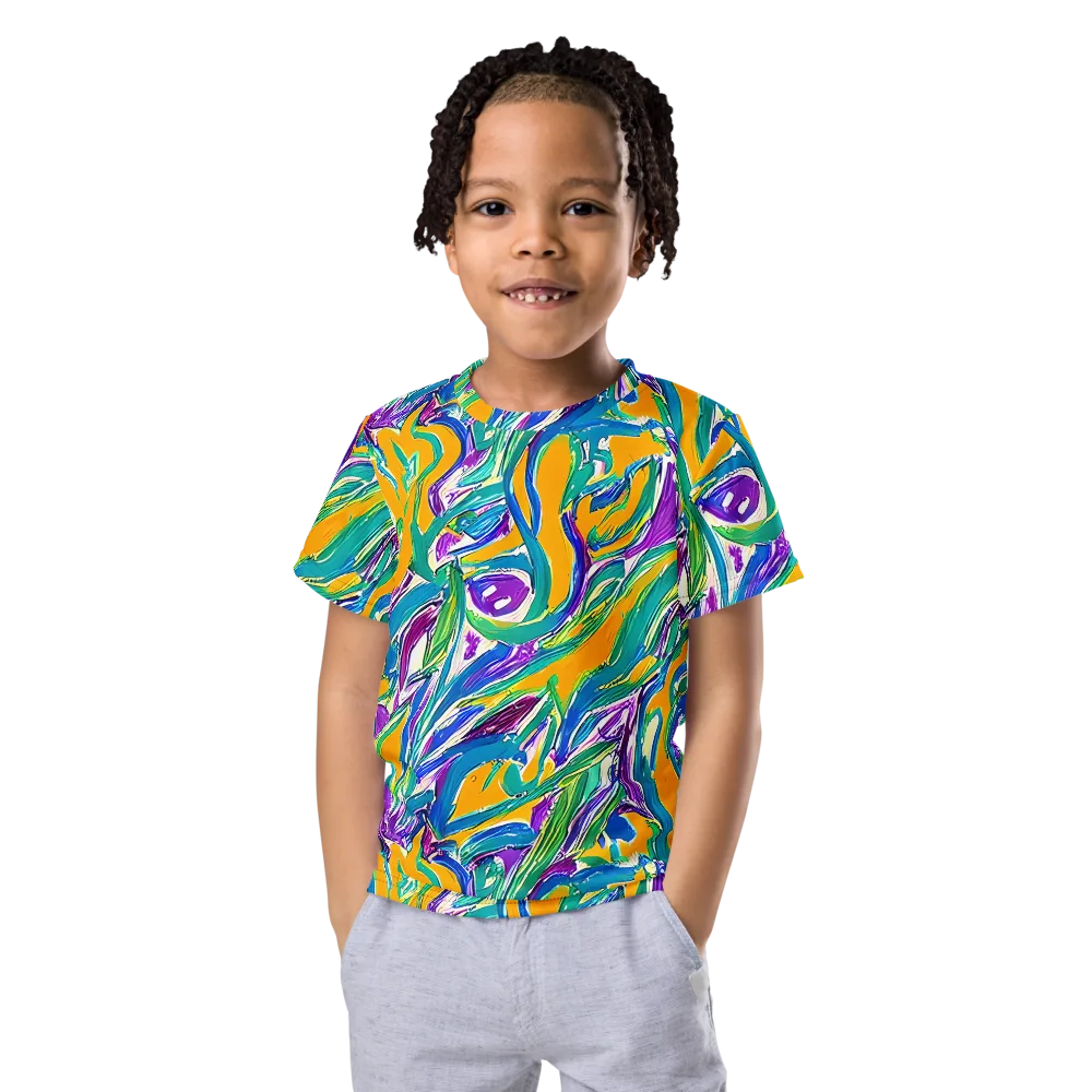 Tropical Voltage on Kids Crew Neck T-Shirt — Front