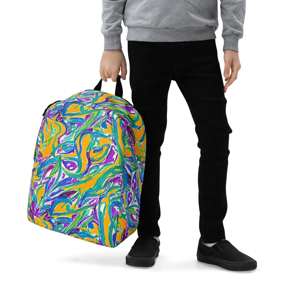 Tropical Voltage on Minimalist Backpack — Zoomed-in