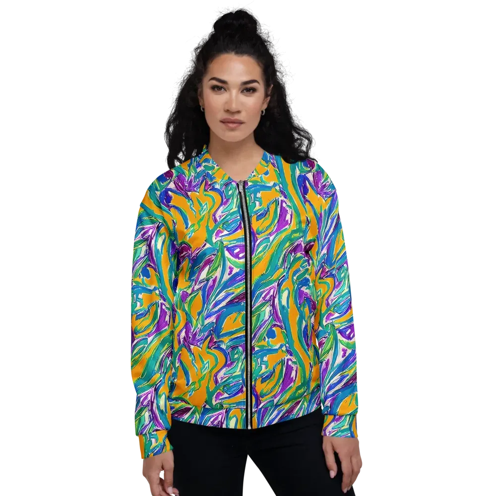 Tropical Voltage on Bomber Jacket — Front