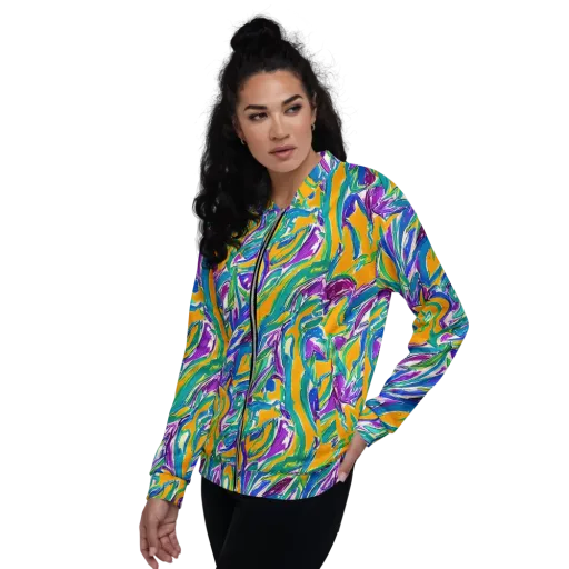Tropical Voltage on a Bomber Jacket