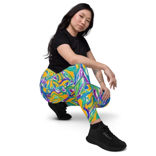 Tropical Voltage on a Leggings with Pockets