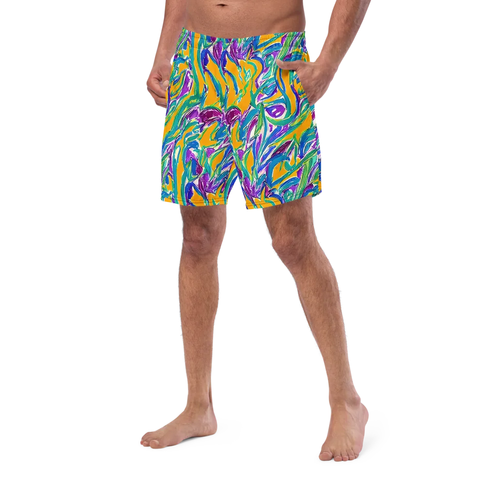 Tropical Voltage on Swim Trunks — Left Front