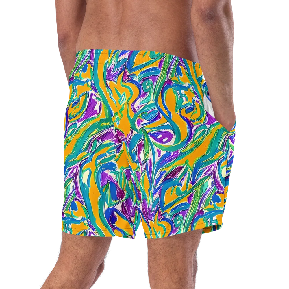 Tropical Voltage on Swim Trunks — Right Back