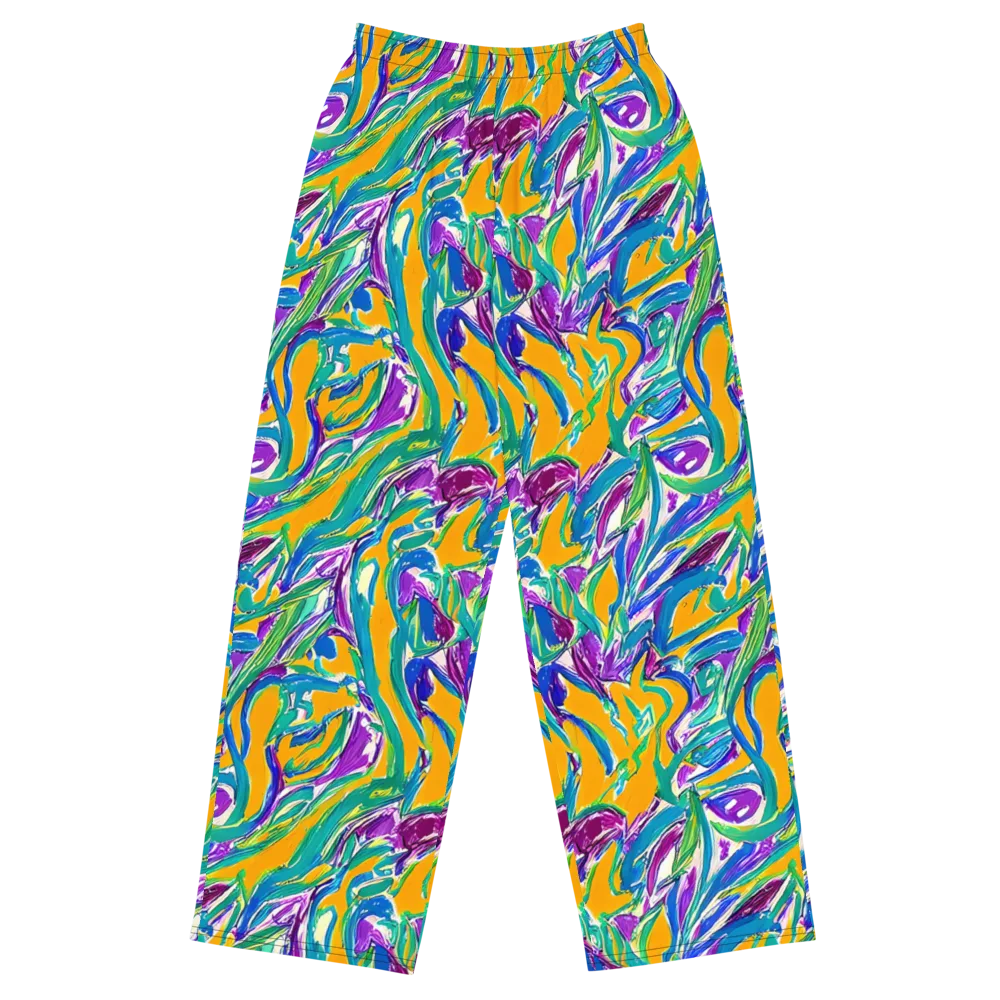 Tropical Voltage on Wide-Leg Pants — Front