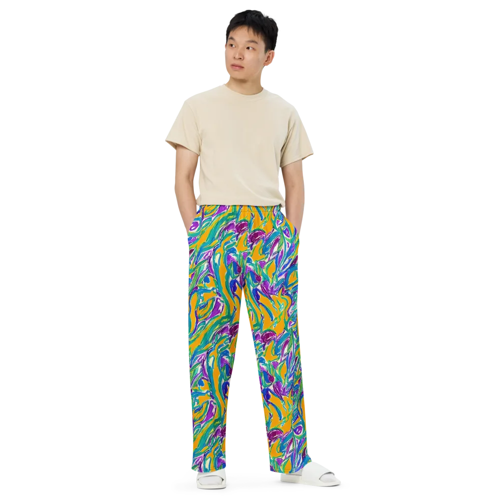 Tropical Voltage on Wide-Leg Pants — Front