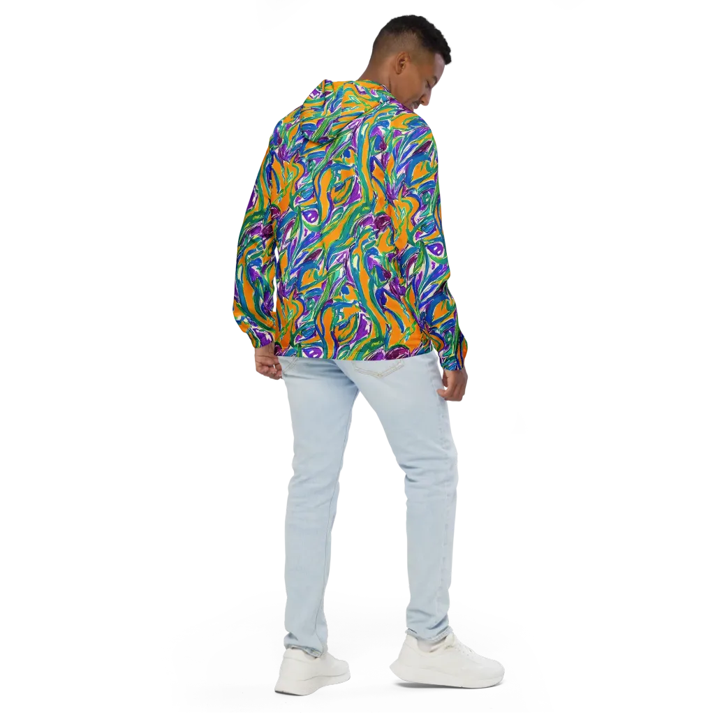 Tropical Voltage on Men's Windbreaker — Back