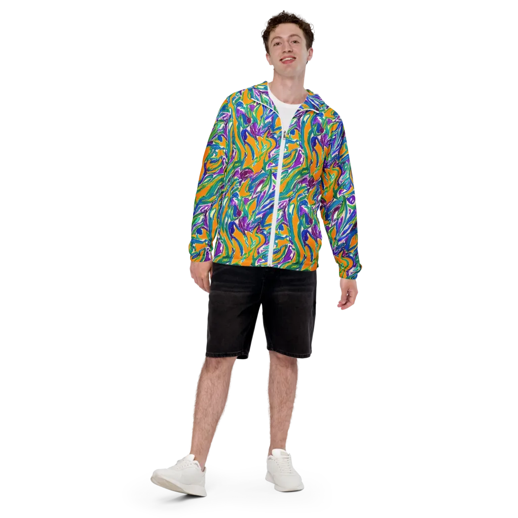 Tropical Voltage on Men's Windbreaker — Front
