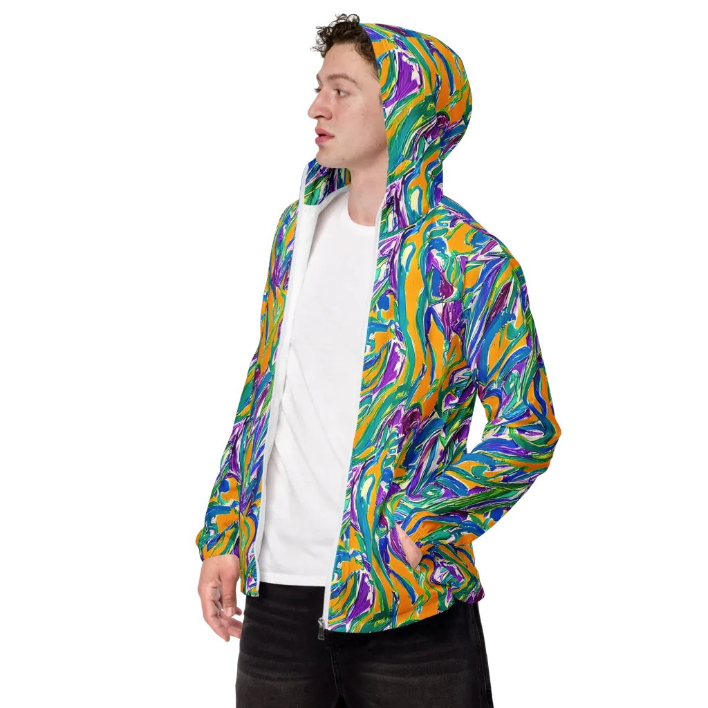 Tropical Voltage on Men's Windbreaker — Left Front