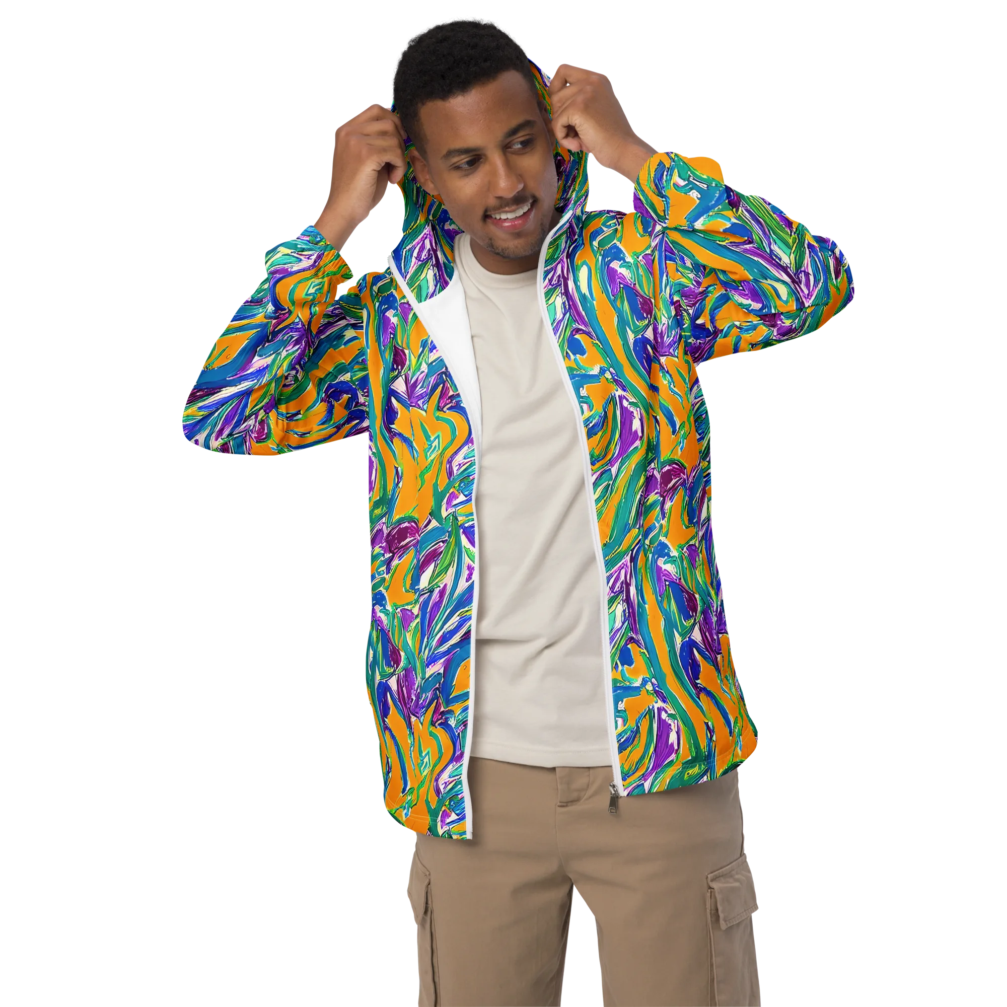 Tropical Voltage on Men's Windbreaker — Front