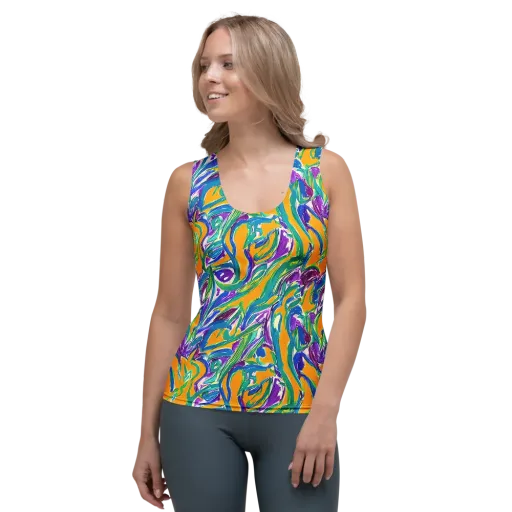 Tropical Voltage on a Women's Tank Top
