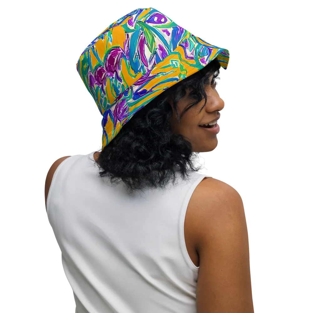 Tropical Voltage on Reversible Bucket Hat — Right Outside
