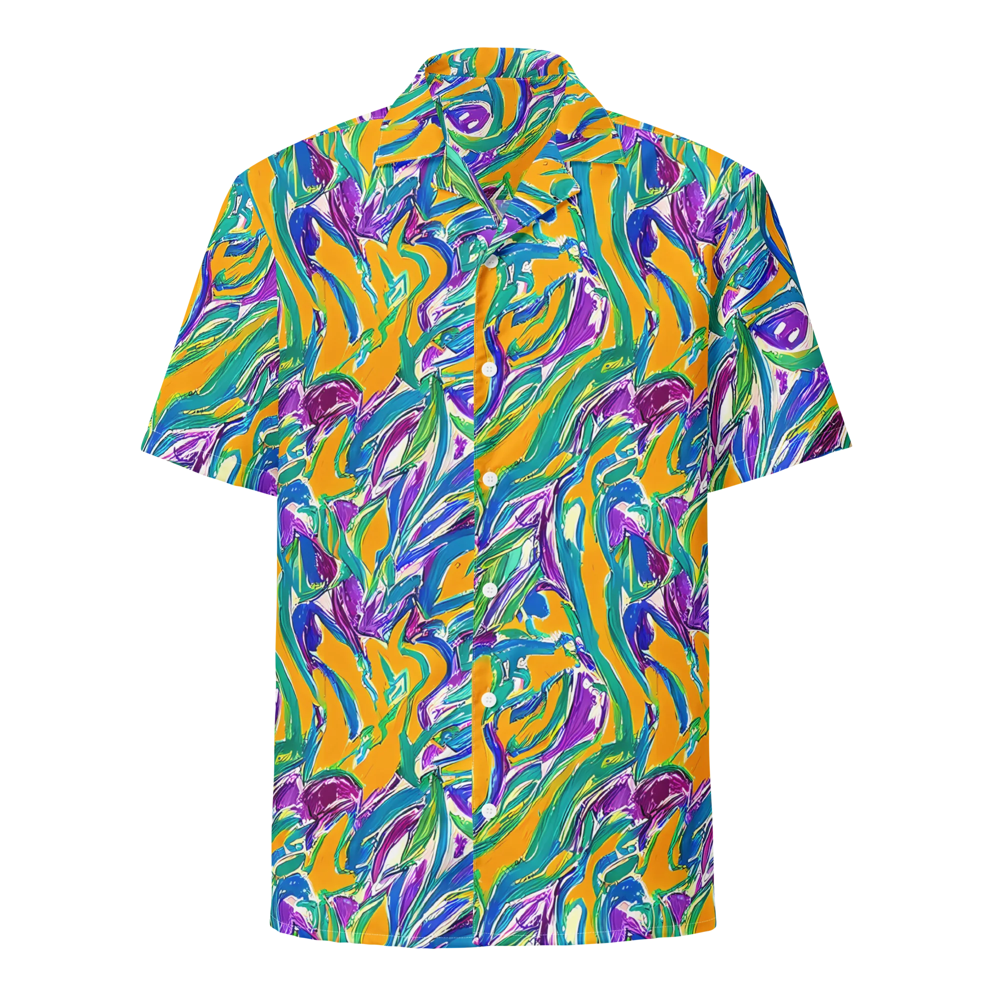 Tropical Voltage on Button Shirt — Front
