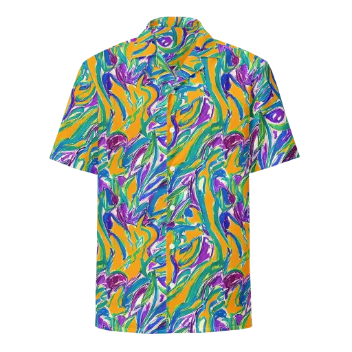 Tropical Voltage on a Button Shirt