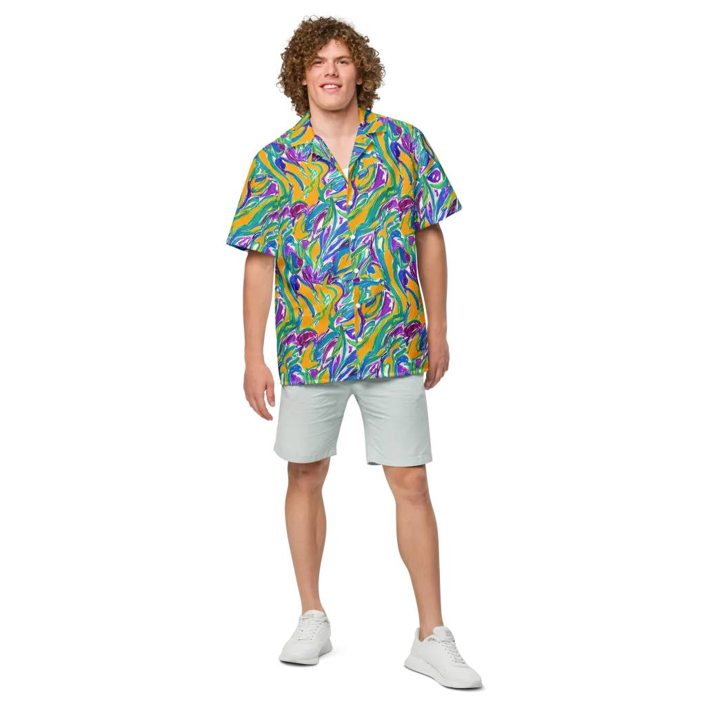 Tropical Voltage on Button Shirt — Front