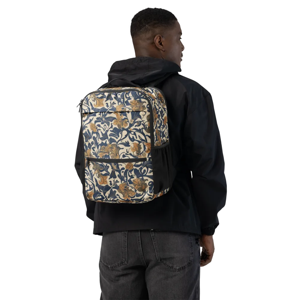 Ochre Rhapsody on Utility Backpack — Back
