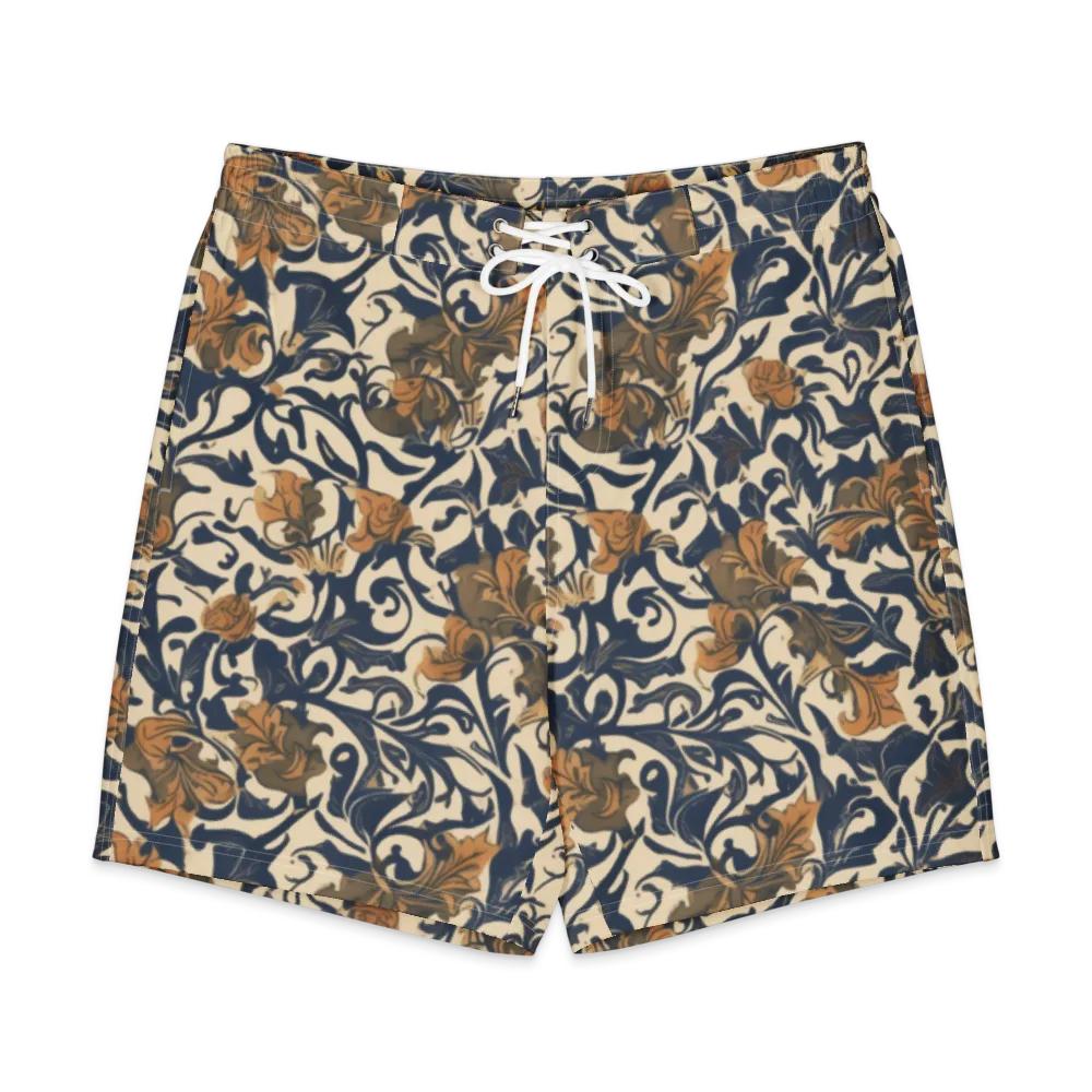 Ochre Rhapsody on Men's Board Shorts — Front