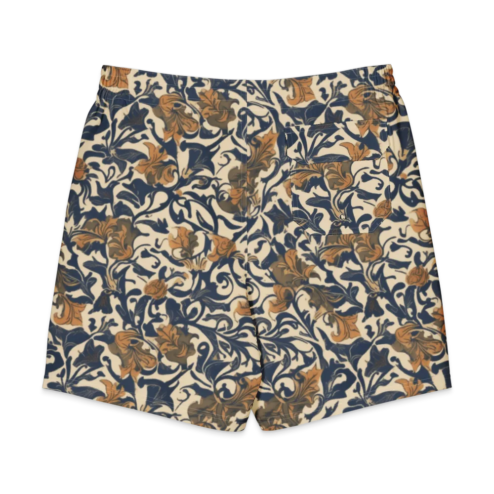 Ochre Rhapsody on Men's Board Shorts — Back