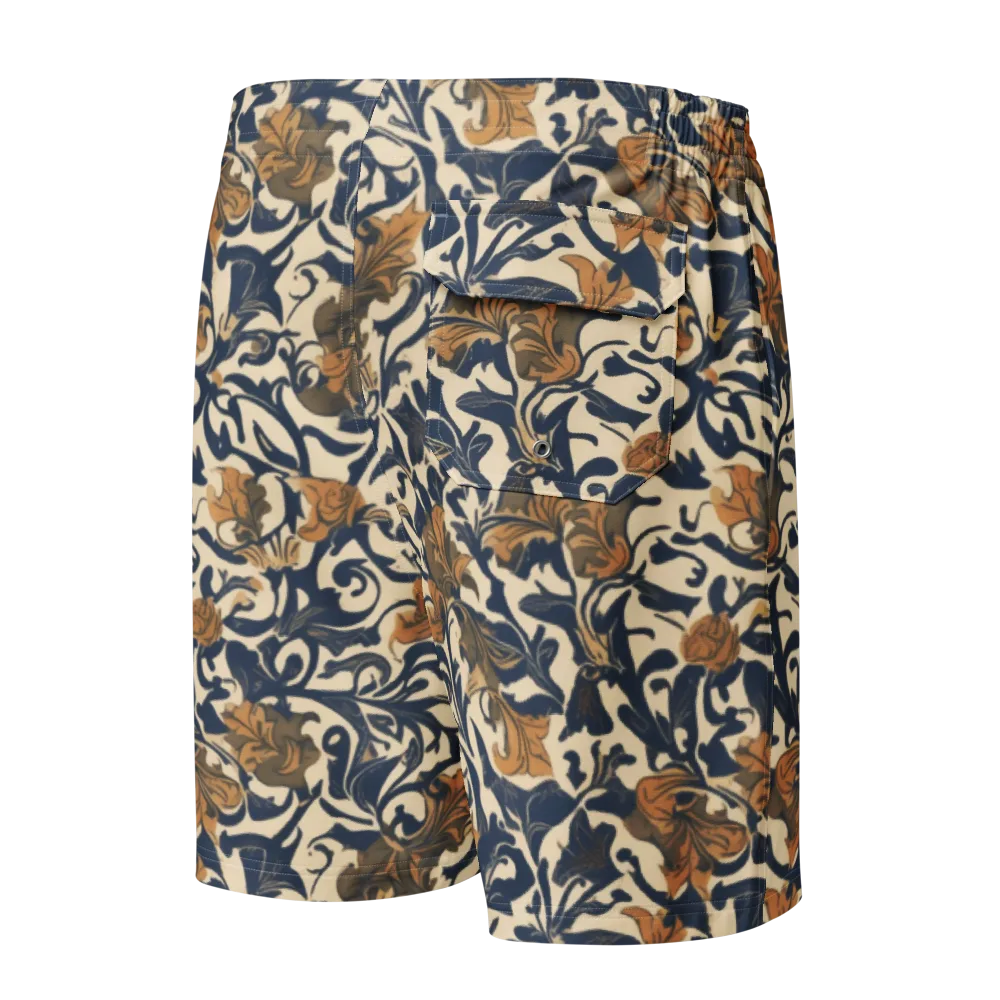 Ochre Rhapsody on Men's Board Shorts — Back