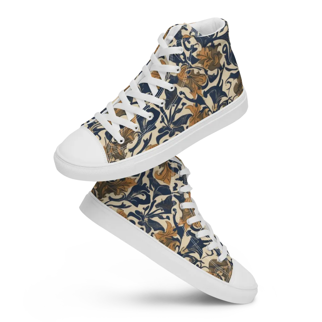 Ochre Rhapsody on Women's High Top Canvas Shoes — Front