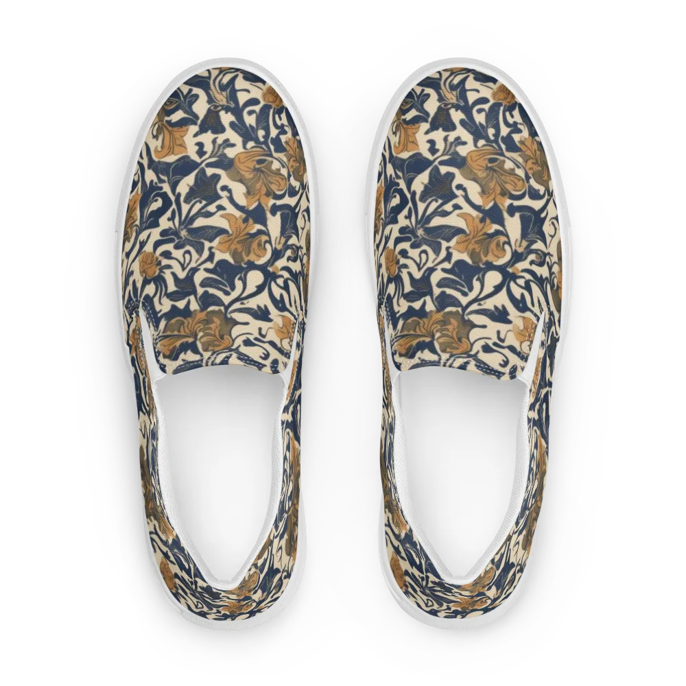 Ochre Rhapsody on Men's Slip-On Canvas Shoes — Front