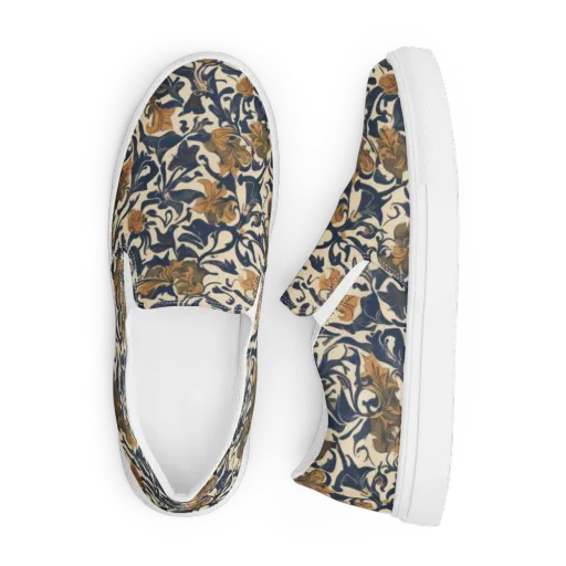Ochre Rhapsody on a Men's Slip-On Canvas Shoes