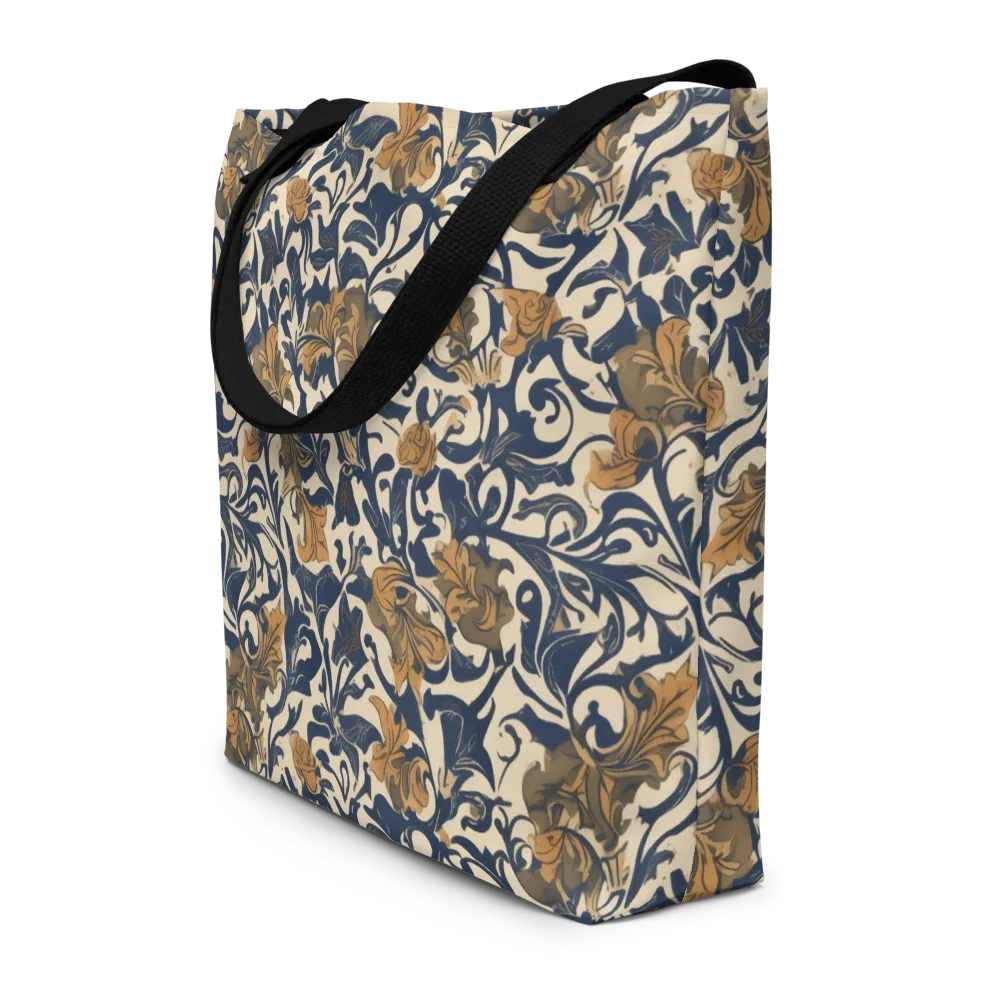 Ochre Rhapsody on Large Tote Bag W/ Pocket — Front