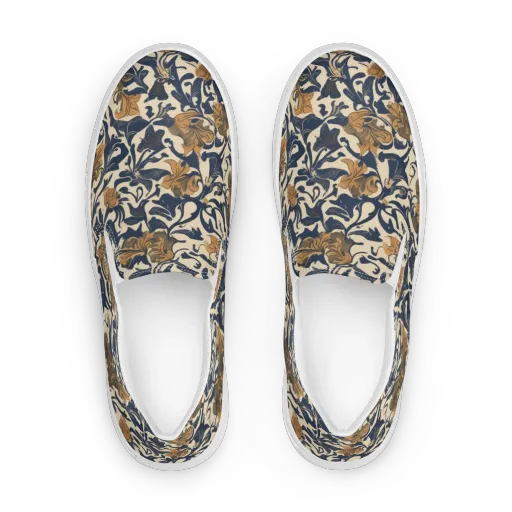 Ochre Rhapsody on a Women's Slip-On Canvas Shoes