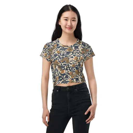 Ochre Rhapsody on a Crop Tee